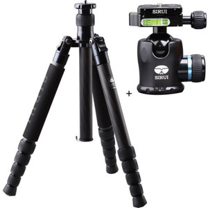  Sirui T-2205X 5-Section Carbon Fiber Tripod, Max Height 56", Supports 26.5 lbs with  K-20X 38mm Ballhead with Quick Release 