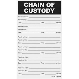 Sirchie Chain of Custody Labels, Set of 100: Picture 1 regular