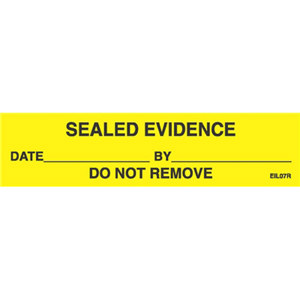 Sirchie Sealed Evidence Labels
