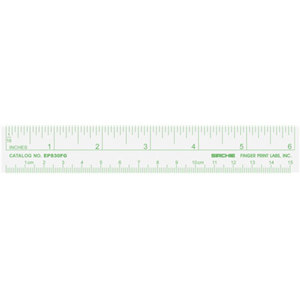  Sirchie Vinyl Photo Evidence 6" Ruler, Fluorescent Green on White, Set of 10 