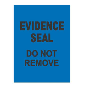  Sirchie Sirchseal Integrity 1.5x2" Seals, 100 Each, Blue 