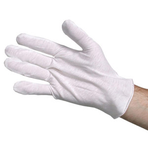  Sirchie White Cotton Gloves, Large, 12 Pair 