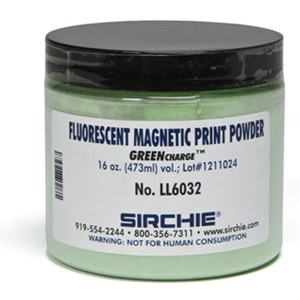 Sirchie GREENCHARGE 16oz Fluorescent Magnetic Latent Print Powder LL6032