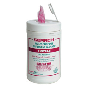 Sirchie Search Multi-Purpose Waterless Cleaner Towelettes
