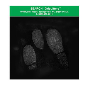  Sirchie 4x4" GripLifters with Printed Black Backing Cards, 100 Each 