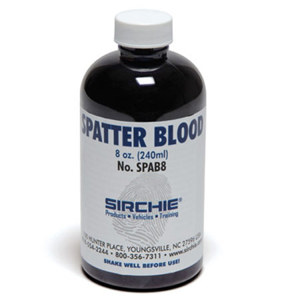  Sirchie Spatter Blood for Classroom Instruction, 8oz, Physically Similar. 