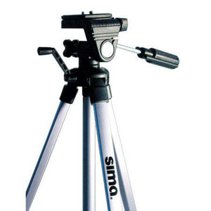  Sima STV-54K 3 Section Aluminum Video Tripod with Quick Release Pan Head, Max Height 54", Supports 5 lbs. 
