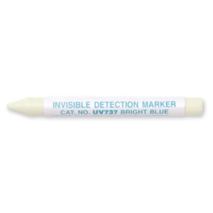  Sirchie Invisible Fluorescent Crayon, Ivory White, Fluoresces Bright Blue 