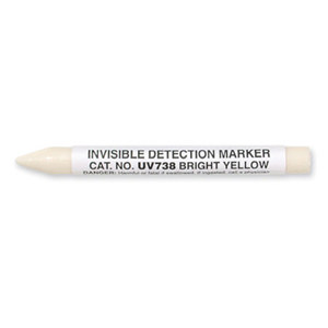  Sirchie Invisible Fluorescent Crayon, Pale Yellow, Fluoresces Bright Yellow 