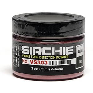  Sirchie Visible Stain Detection Powder, 2.5 oz, Brown 