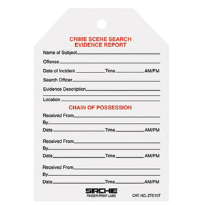  Sirchie Combo Evidence Label & Tag, 3-1/2x5" Size, Set of 100 
