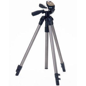  Slik Pro 330DX Tripod Silver with 3-Way Pan/Tilt Quick Release Head (Height 18.5-63", Maximum Load 6.6 lbs) 