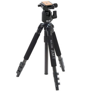  Slik Able 340DX A.M.T 4 Section Titanium Tripod Legs, Black - Bundle - with SBH-200DS Ball Head, (Maximum Load 10 Lbs.) 