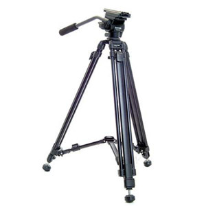  Slik Daiwa DST-33 Lightweight Aluminum 3 Stage Video Tripod System with Fluid Head, Maximum Height 61.6", Supports 5.0 to 8.0 lbs. 