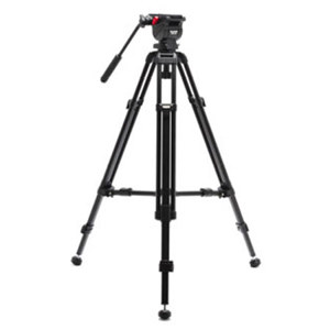  Slik Daiwa DST-43 Broadcast Aluminum 3 Stage Video Tripod System with Fluid Head, 60mm Ball Mount, Max Height 59", Supports 8 lbs. 