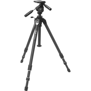  Slik The Professional Tripod with 3-Way Pan Head, Max Height 78" Supports 22 lbs 