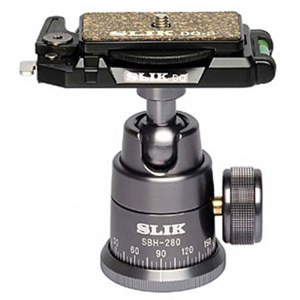  Slik SBH-280 DQ Ball Head with Quick Release, Maximum Load 8 Lbs - Gun Metal Gray 