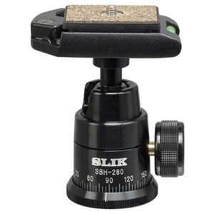  Slik SBH-280E Ball Head with Quick Release, Maximum Load 15 Lbs - Black 