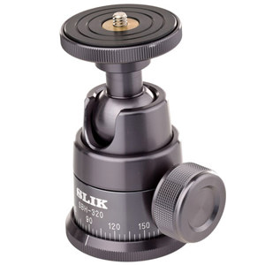  Slik SBH-320 Ball Head, for Medium Format Cameras, Gun Metal Black - Maximum Load 15.4 Lbs. 