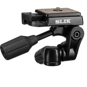  Slik SH-704E Compact & Light 3-Way Pan Tripod Head with Quick Release, Capacity: 5.5 lbs. 