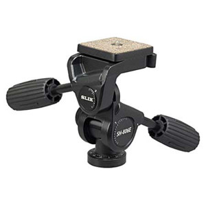  Slik SH-806E Heavy-Duty 3-Way Pan Tripod Head with Quick Release, Capacity: 12 lbs. 