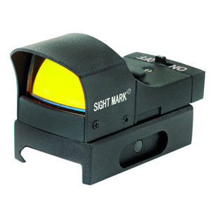  Sightmark 23x16mm Green Mini Shot Open Style Reflex Sight, Matte Black with 3 MOA Green Dot Reticle & Sunshade Hood 