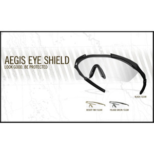  Smith Optics Aegis Eyeshield with Installed Clear Lens & Spare Gray Lens, Foliage Green 