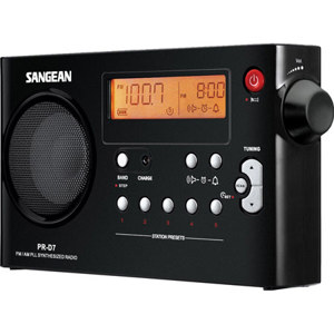 Sangean FM/AM Compact Digital Tuning Portable Receiver PR-D7 BK