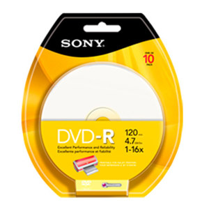 Sony 4.7GB DVD-R Printable Recordable Media, 10 Pack: Picture 1 regular
