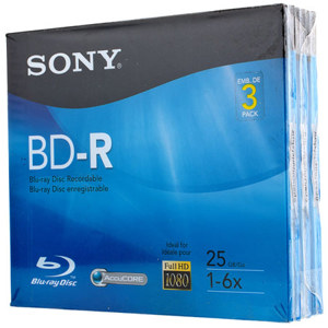 Sony BD-R 6x 25GB Recordable Disc 3BNR25R3H