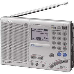 Sony ICFSW7600GR FM Stereo Multiband Shortwave Silver: Picture 1 regular