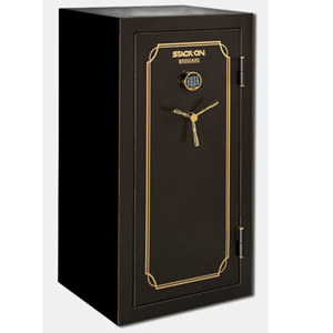  Stack-On W-35-BH-E-S 35-Gun Safe with Back-Lit Electronic Lock & Door Storage, Brown Hammertone, Weighs 562 Lbs 