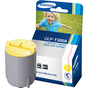  Samsung CLP-Y300A Yellow Color Laser Toner Cartridge for CLP-300, CLP-300N, CLX-3160FN Printers (Approx Yield: 1,000 Sheets) 