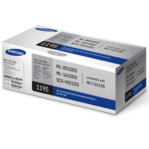  Samsung MLT-D119S Laser Toner 2k Yield Cartridge, Black 