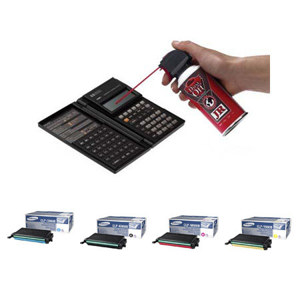  Samsung CLP-660B Bundle - Complete Toner Cartridge Set, Plus Falcon Dust-Off Junior, 3.5 Oz 