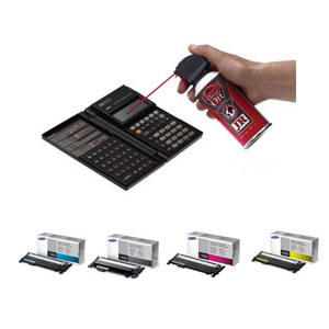  Samsung CLT-406S Bundle - Complete Toner Cartridge Set, Plus Falcon Dust-Off Junior, 3.5 Oz 