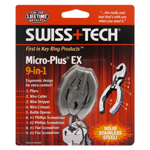  Swiss+Tech MPCSSS-EX  Plus 9-in-1 Key Ring Tool Kit 