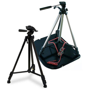  Sunpak 5200D Platinum Plus Aluminum Tripod with 3-way Panhead & Quick Release, Supports 3 lbs, Maximum Height 52" Bundle - with AziMotion Tripshot, In-Car Video Tripod Mounting Platform 