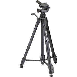  Sunpak 6601UT Video/Photo Tripod with 3-Way Fluid Effect Head & Quick Release, Extends to 58.3", Supports 4.4 lbs, Champagne Finish 