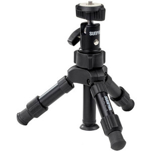  Sunpak Mini-PRO Plus/B Table Tripod with Compact Ball Head - Black Anodized Finish - Supports 2 lbs. 3 oz. 