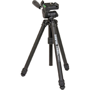  Sunpak TravelSmart 5 Section Aluminum Digital Tripod with 3-Way Panhead, Supports 3.3lbs, 56.5" Maximum Height, Weighs 2.1lbs 