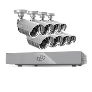 SVAT Electronics 8CH Smart Security DVR 8 Hi-Res Outdoor 75' Night Vision Cameras 500GB HDD & Smartphone Compatibility 11023