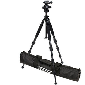  Smith-Victor CF-100 Carbon Fiber Tripod with CF3 Legs and BH-2 Ball Head, Supports 5.1 lbs., Maximum Height 57" 
