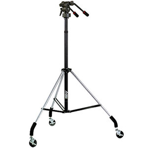  Smith-Victor Dollypod V, Wheeled Tripod with Pro-5 Two-way Fluid Head 