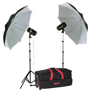  Smith-Victor FL110 2 Light Attache Flash Kit 