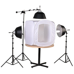  Smith-Victor FLB-3 Three-Light Fluorescent 28" Light Box Kit 