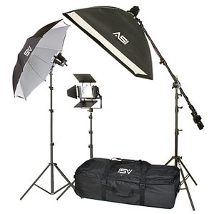  Smith-Victor K78 1850-Watt Quartz Professional Portrait Lighting Kit with 2 765-UM & 1 750-SG Lights, 696 Pro Lighting Case. 