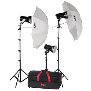  Smith-Victor KQ83 1800-Watt Ultra Quartz Lighting Kit with Light Cart on Wheels Carrying Case. 