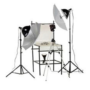  Smith-Victor TST-P2, 3 Light 1250-Watt Photoflood Shooting Table Kit 