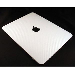 SlickWraps Carbon Fiber Wrap for iPad 3 & 4, White: Picture 1 regular